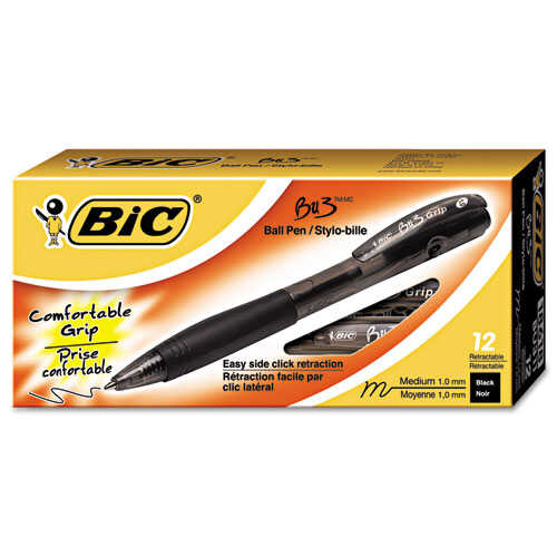 Pluma Bic Bu3 Retractil 1.0 Mm Negro