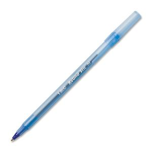 Pluma Bic Roundstic C/Tapa 1.0 Mm Azul C/12Pz