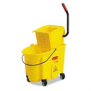 Balde Rubbermaid C/Exprimidor-Escurridor Plastico Amarillo 35Qt