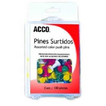Chincheta Push-Pin Value Color Surtido C/100Pz