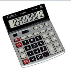 Calculadora Esctitorio Celica Ca-285 Solar/Bateria 12 Digitos 