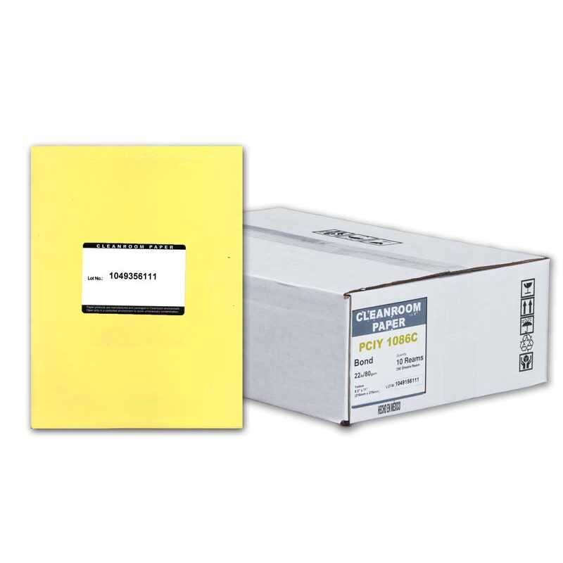Papel Bond Cuarto Limpio #22 T/C Amarillo 250 Hojas