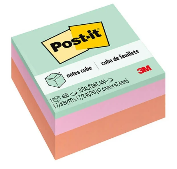 Notas Papel C/Adhesivo Post-It 2X2" Color Ola Rosa