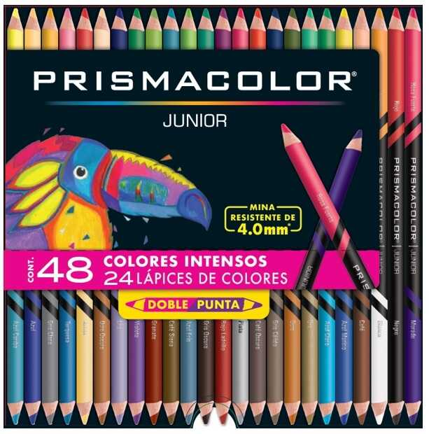 Lapices Prismacolor Junior Doble Punta Surtido C/24Pz
