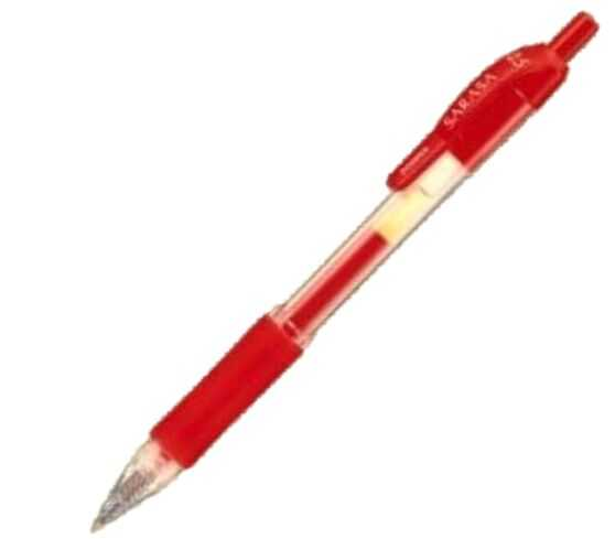 Pluma Sarasa Gel Retractil .5Mm Punto Extra Fino Rojo