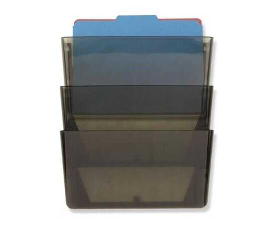 Papelera Oic Plastico Pared 3 Divisiones T/C Humo 