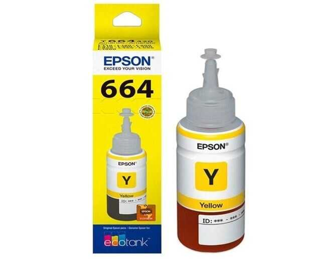 Botella Tinta Epson 664 Amarillo L200 L220 L310