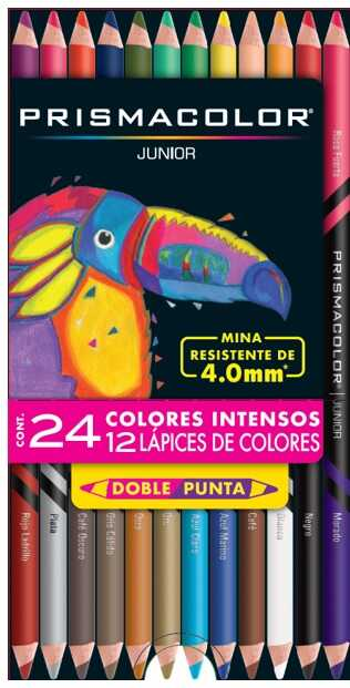 Lapices Prismacolor Junior Doble Punta Surtido C/12Pz