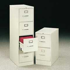 Archivero Hirsh T/C Metal 2Gav C/Candado Negro