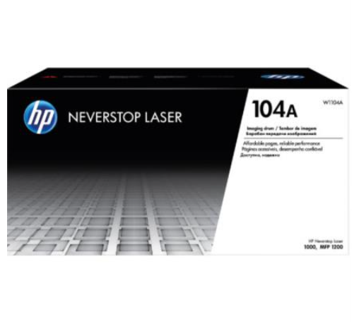 Tambor De Creación De Imágenes Láser Original Hp 104A Negro
