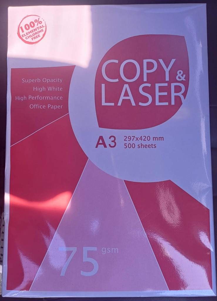 Copy Laser A3 11.7X16.5" Blanco 500 Hojas