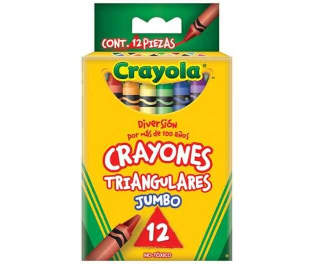 Crayones Crayola Jumbo Triangular Surtido C/12Pz