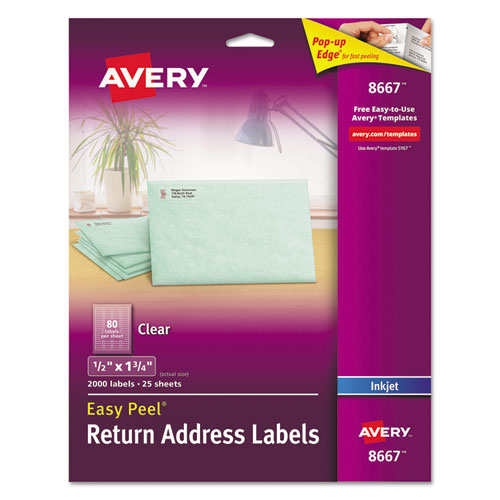 [AVE8667] Etiqueta Avery Inkjet 1/2X1-3/4" C/2000Pz