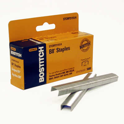 [BOSSTCRP2115] B8 PowerCrown Premium Staples - 1/4" (6mm) - 5000 pk
