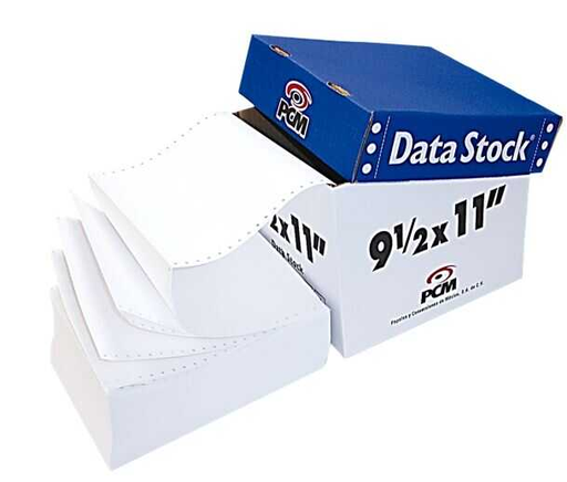 [PCMDS00113000B] Papel Para Computadora Pcm 9.5X11" 1P Data Sotck Blanco 3000 Hojas