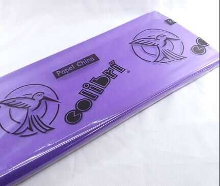 [COLCHI1233] Papel China Colibri Morado C/100Pz
