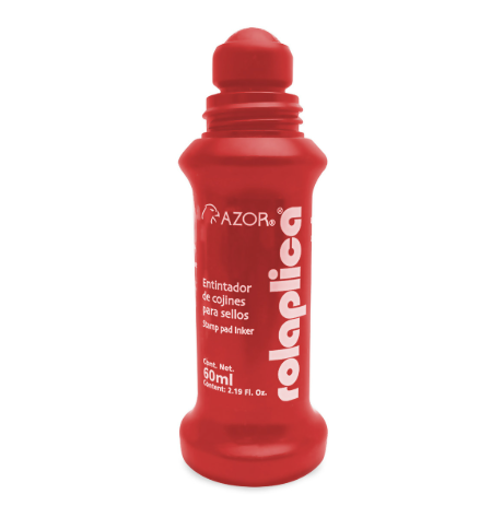 [AZR587RO] Tinta Para Cojin Azor Rolaplica 60Cc Rojo