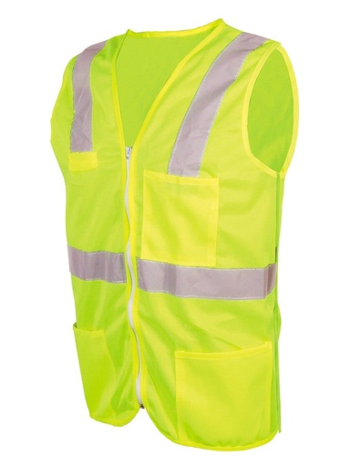 [JYRSR1020AMCRMD] Chaleco C/Reflejante Gris 2" Talla "M" Amarillo Av