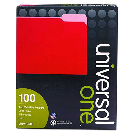 [UNV10503] Folder Manila Universal T/C Rojo C/100Pz