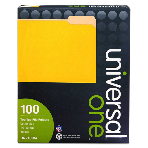 [UNV10504] Folder Manila Universal T/C Amarillo C/100Pz