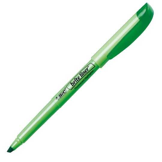 Marcador Bic Briteliner Fluorescente Verde 