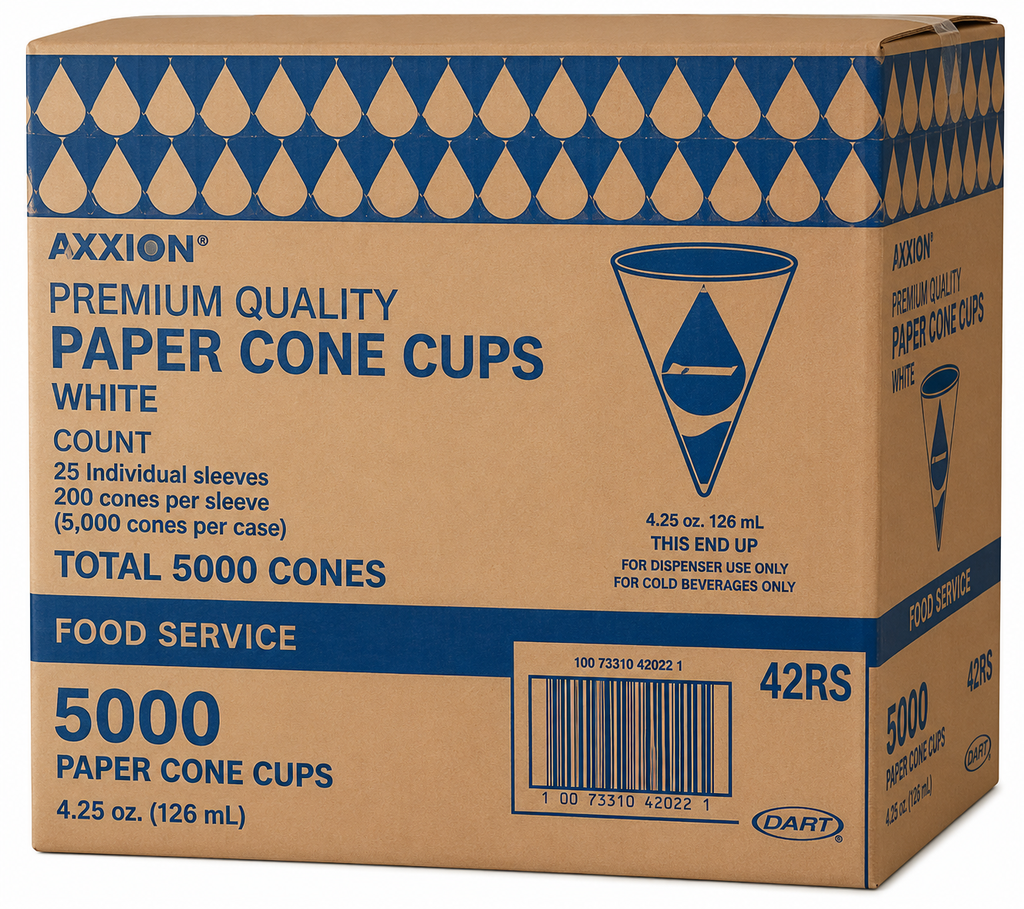 Cono Para Agua Axxion 42Rs 4.25 Oz,126 Ml C/5000Pz