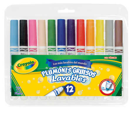 Marcadores Crayola Gruesos Colores Surtidos C/12Pz