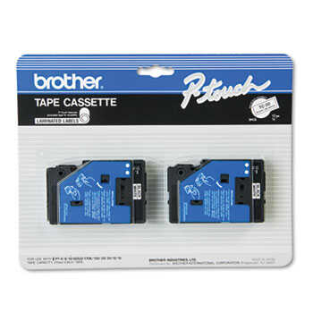 Cinta Para Rotulador Brother 1.5" Tz Negro S/Blanco C/2Pz
