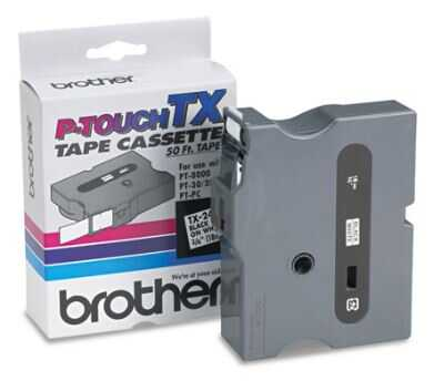 Cinta Para Rotulador Brother 3/4" Tz Negro S/Blanco