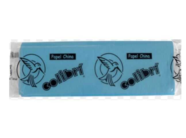 Papel China Colibri Azul Claro C/100Pz