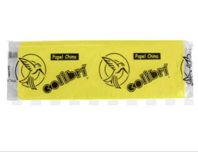 Papel China Colibri Amarillo Huevo C/100Pz