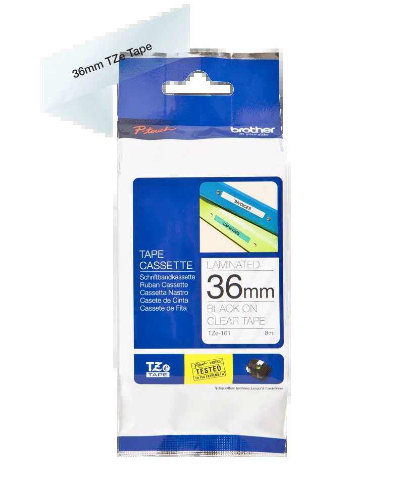 Cinta Para Rotulador Brother 1.4" Tz Negro S/Transparente