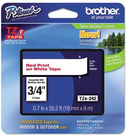 Labeling Tape 3/4" Rd/We