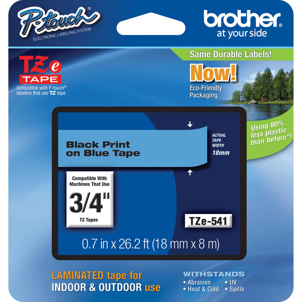 Cinta Para Rotulador Brother Tz 3/4" Negro S/Azul