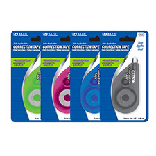 Corrector Cinta Blanco Bazic 5Mmx236" Color Surtido