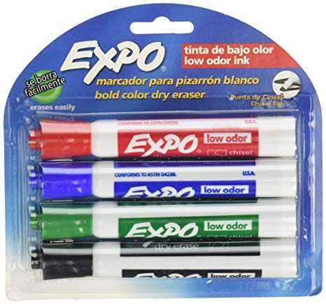 Marcador Expo Para Pizarron Surtido C/4Pz
