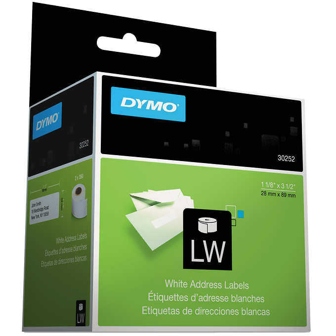 Etiqueta Dymo 1-1/8X3.5" Blanco C/700Pz
