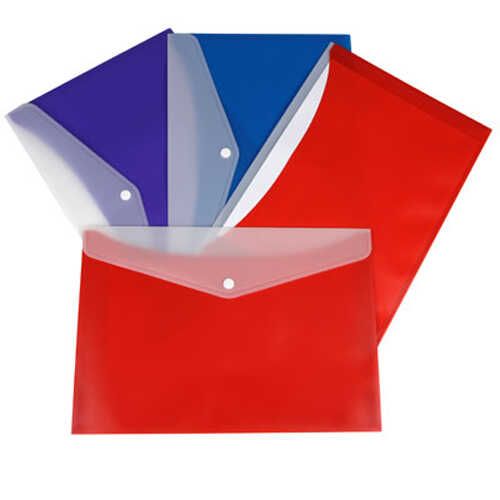 Sobre Plastico C-Line T/C 2 Divisiones C/Boton Varios Colores 605/604 Surtido C/150Pz