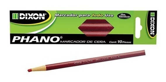 Marcador Dixon Cera Chinamarker Phano Usa Rojo C/12Pz