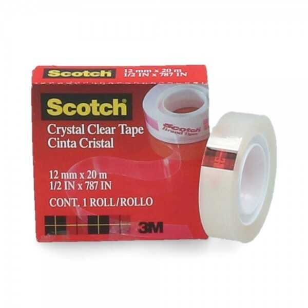Cinta Adhesiva Cristal Scotch 12Mmx20Mt