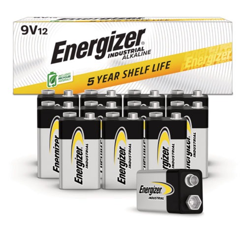 Bateria Energizer Industrial Alcalina "9V" Cuadrada C/12Pz