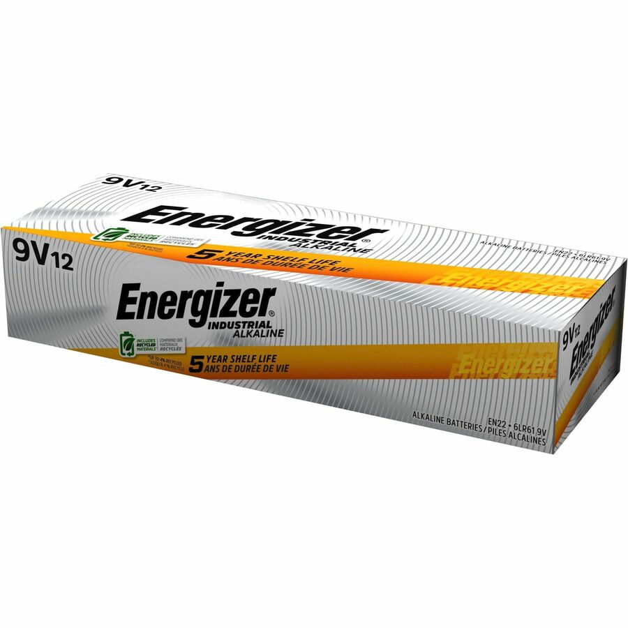 Bateria Energizer Industrial Alcalina "9V" Cuadrada C/12Pz