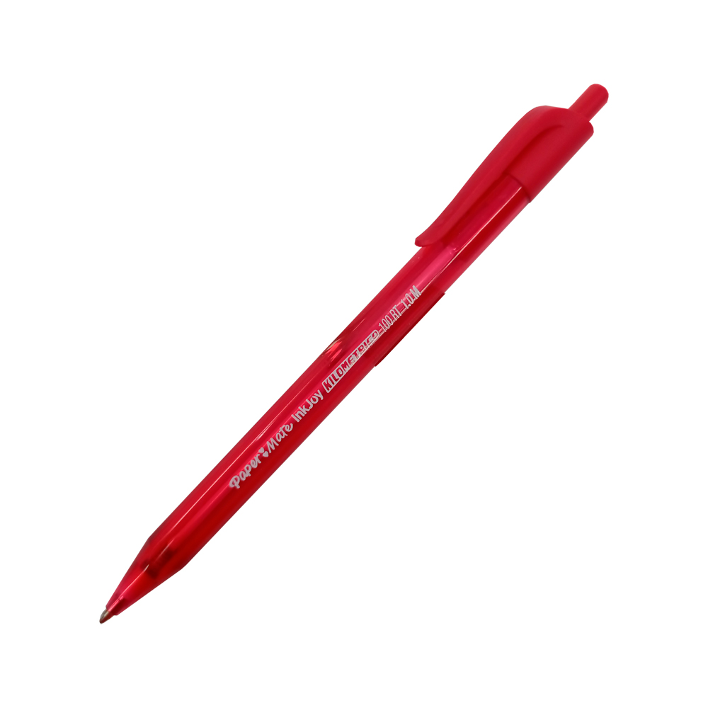 Pluma Papermate Kilometrico Inkjoy 100Rt Retractil Punto Medio Rojo