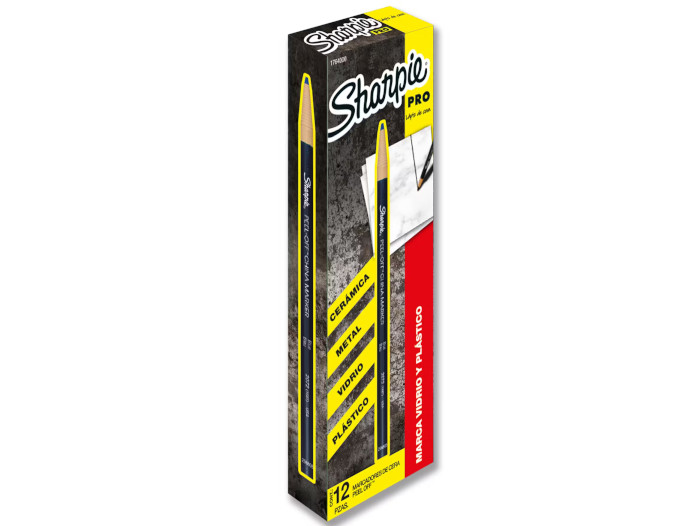 Marcador Sharpie Cera Chinamarker Azul C/12Pz