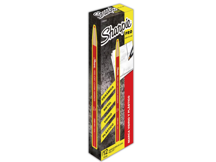 Marcador Sharpie Cera Chinamarker Rojo C/12Pz