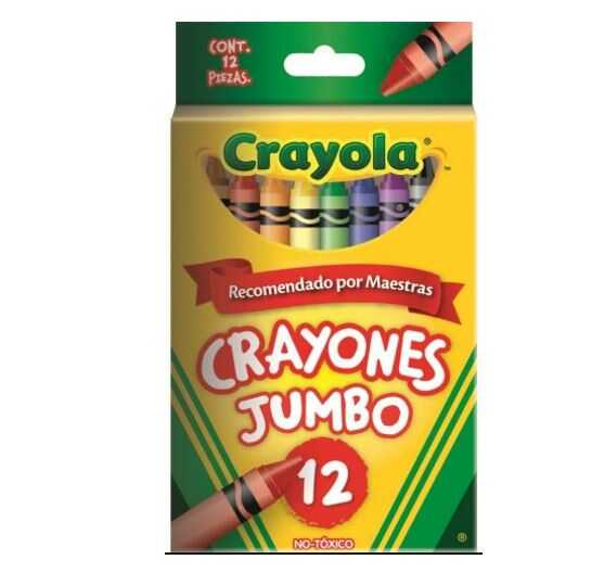 Crayones Crayola Jumbo Colores Surtidos C/12Pz