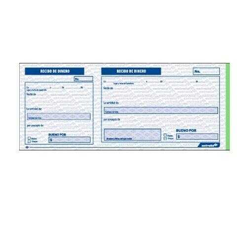 Block Recibo Dinero Estrella C/Talon 50Hj
