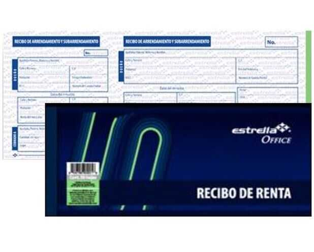 Block Recibos De Renta Estrella 50Hj
