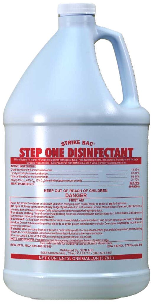 Liquido Desinfectante Genlabs Step One Strike Bac 1 Galon