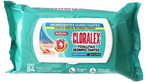 Toallas Cloralex Desinfectantes Paquete C/84